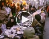 (ویدیو) سفره افطار ۲ کیلومتری پهن شد